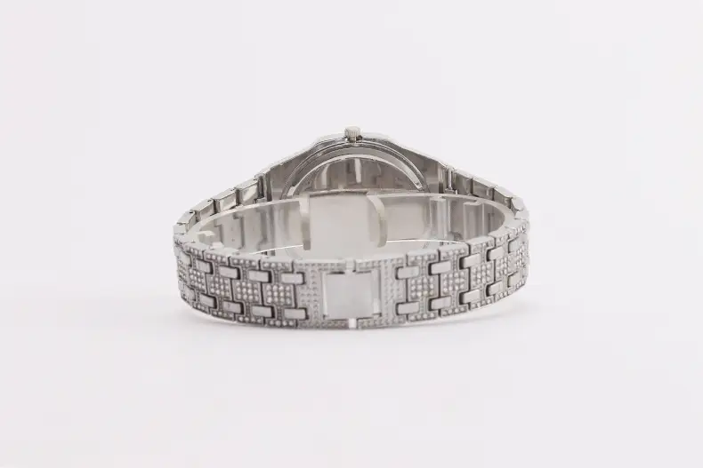 Black Octagonal Diamond Women's Watch with Full Diamond Dial — feature 6