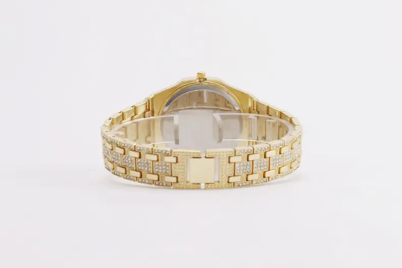 Black Octagonal Diamond Women's Watch with Full Diamond Dial — feature 9