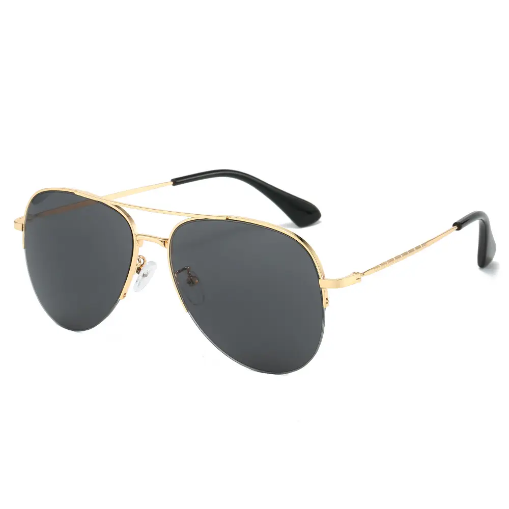 Men Pilot Sunglasses Gold Frame Black镜片 - Image 7
