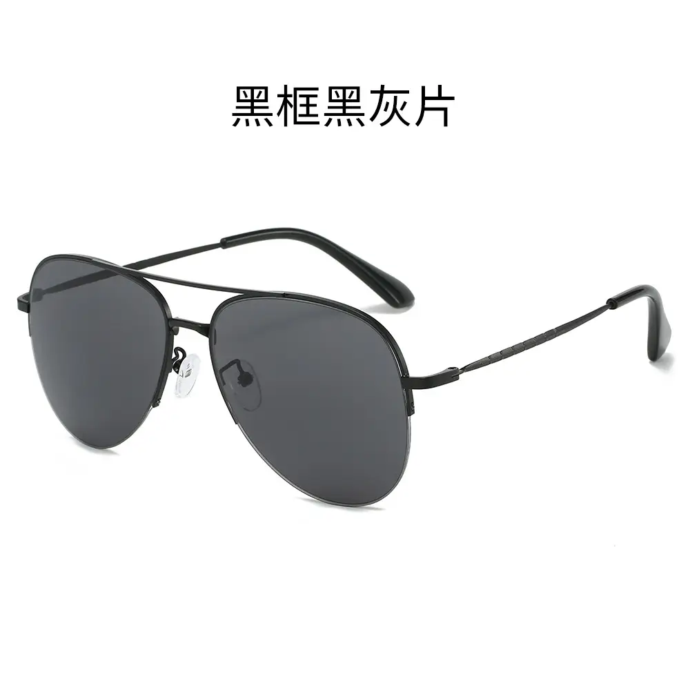 Men Pilot Sunglasses Gold Frame Black镜片 - Image 4