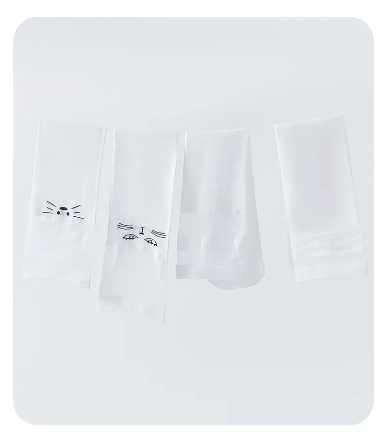 White Cat Print Over-the-Knee Socks for Girls — feature 18