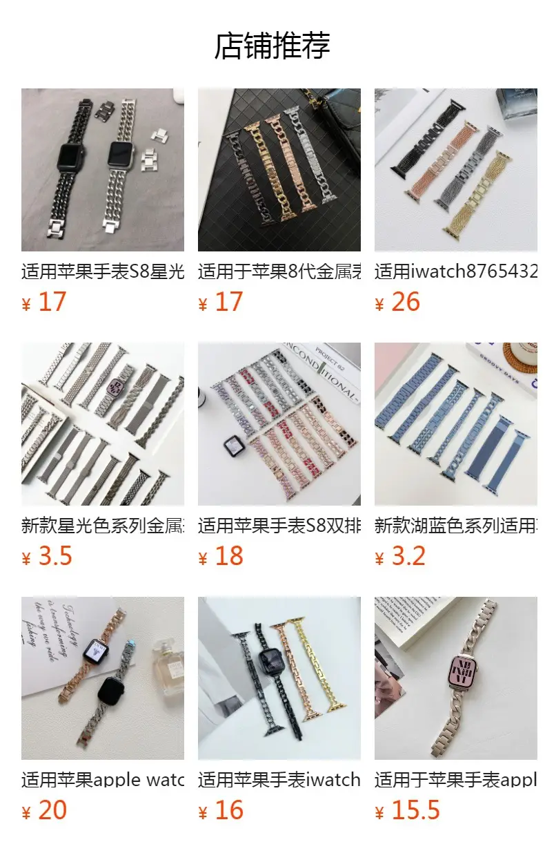 Chunshi Gold Triangular Denim Chain Watch Strap — feature 1