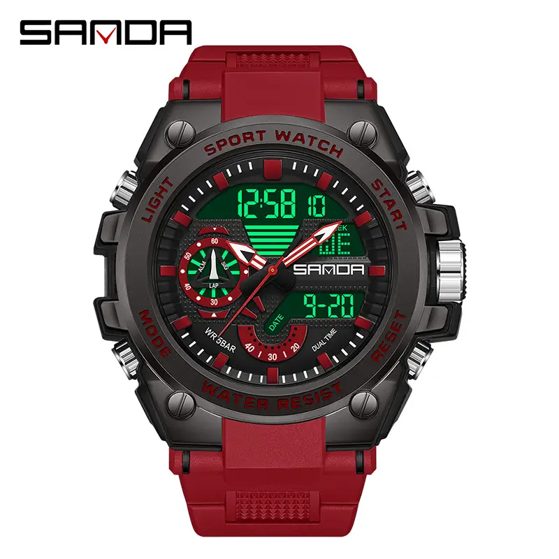 Sanda Digital Watch for Men Waterproof Sports Light Blue - Image 8
