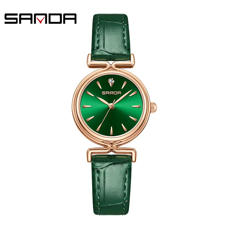 Sanda Compact Green Watch for Women Waterproof Quartz - Image 8