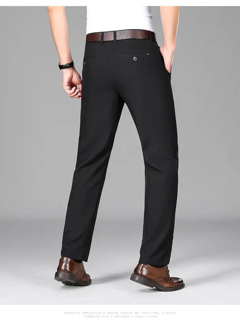 2025 Summer Thin Ice Silk Trousers Business Dad Pants — feature 20
