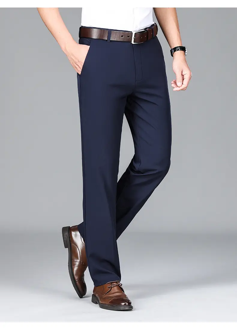 2025 Summer Thin Ice Silk Trousers Business Dad Pants — feature 23