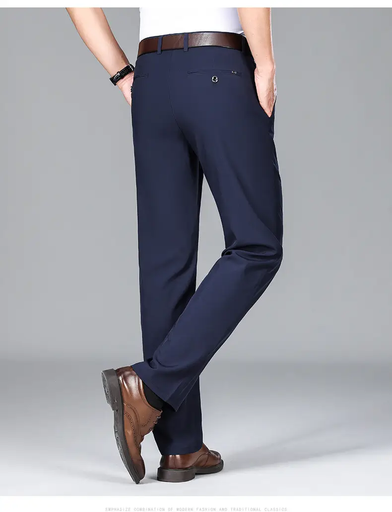 2025 Summer Thin Ice Silk Trousers Business Dad Pants — feature 25