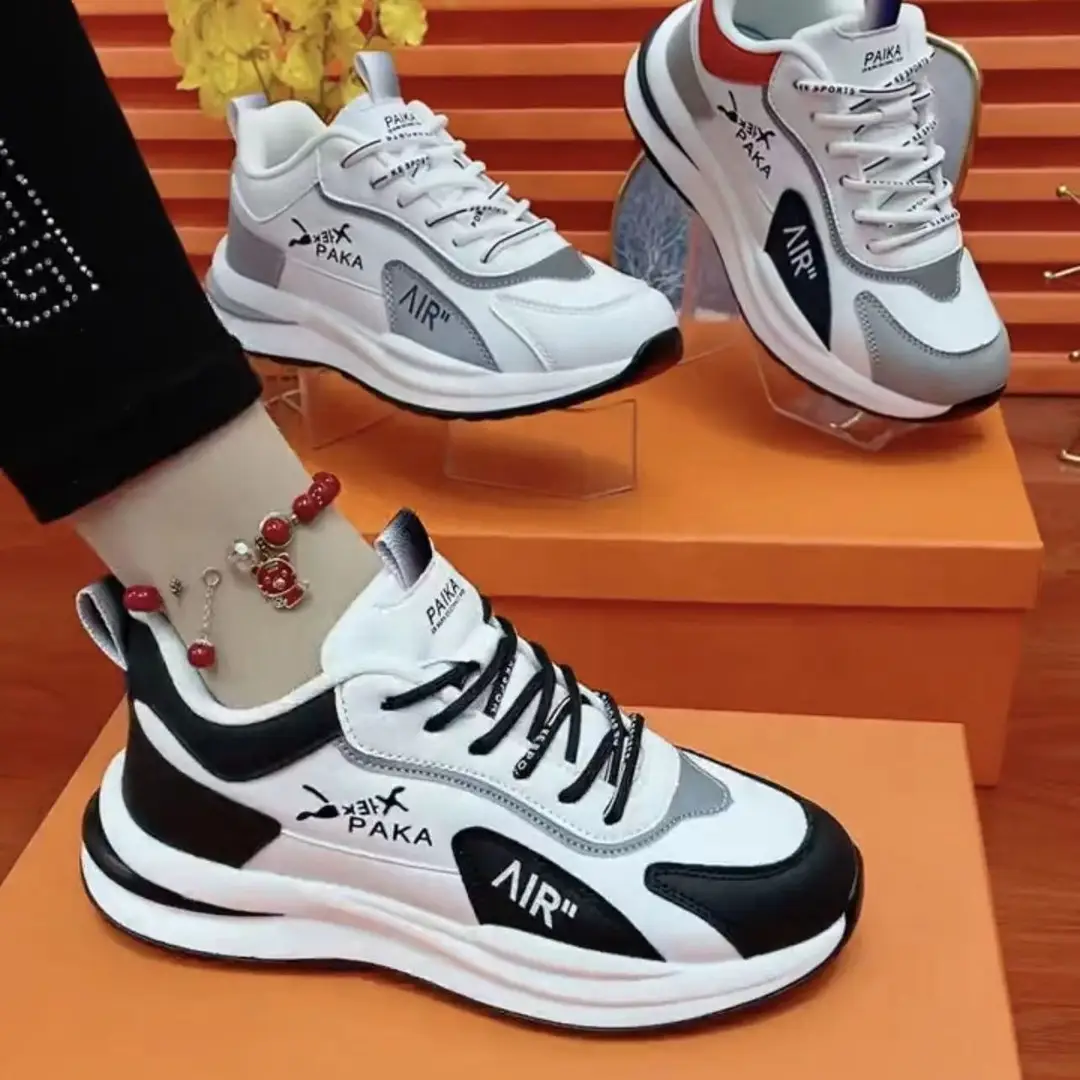Men's and Women's Same Sports Shoes, Mesh Breathable Dad Shoes, Casual Soft Sole Fashion Running Couple Shoes, Fly-Knit Sports Shoes - Image 5