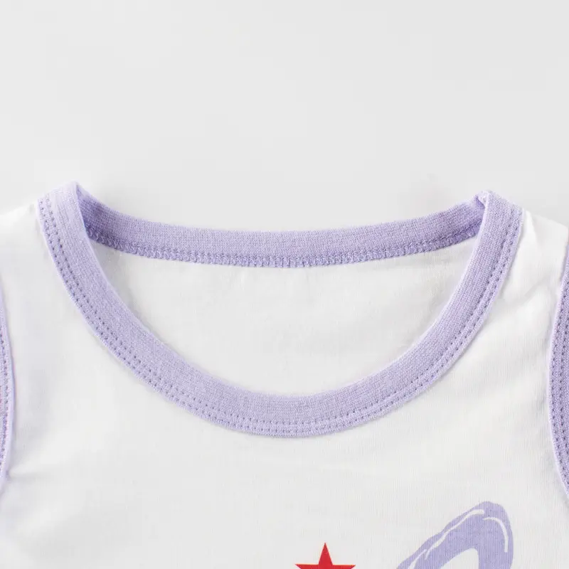 27home Cross-Border Baby Girls Vests Purple Rabbit Design - Image 4