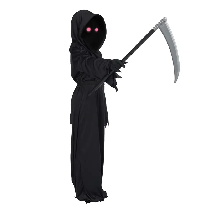 Halloween Ghost Costume with Scythe & Glasses - Image 8