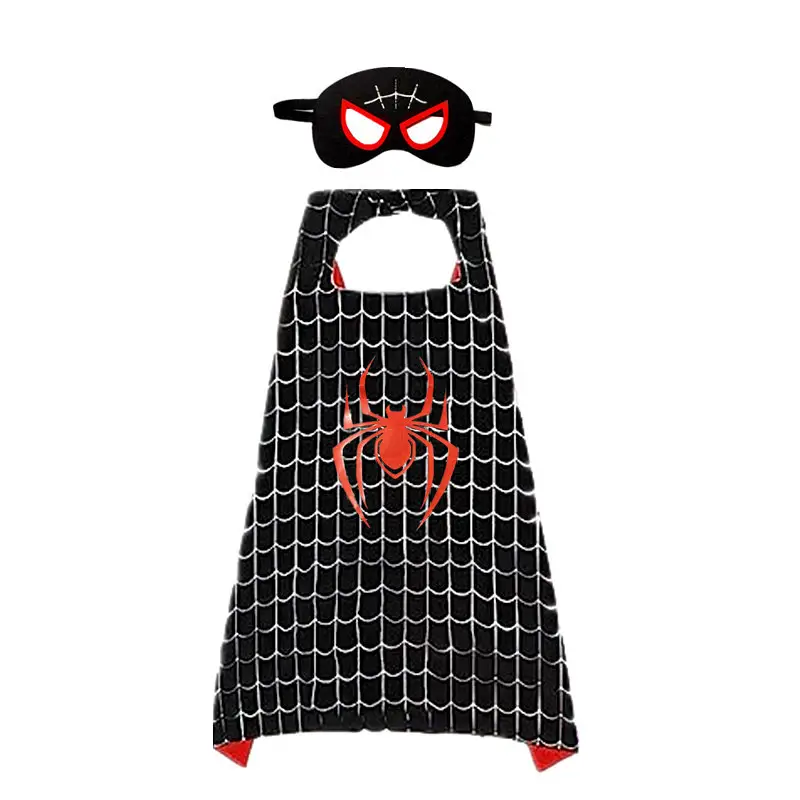Children's Spider-Man 3D Black Red Cosplay Cloak - Image 29