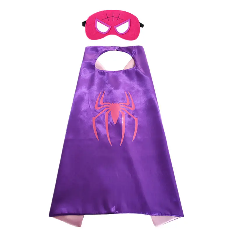 Children's Spider-Man 3D Black Red Cosplay Cloak - Image 3