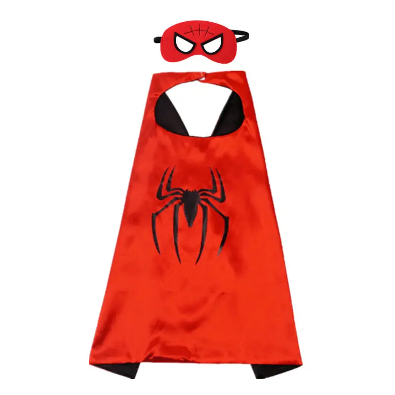 Children's Spider-Man 3D Black Red Cosplay Cloak - Image 4