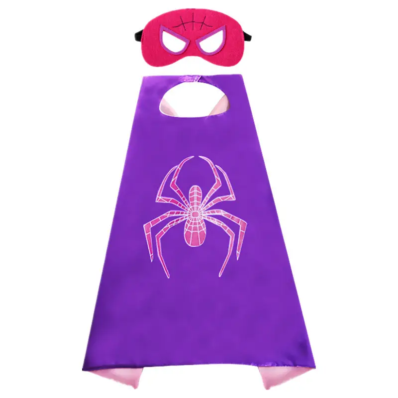 Children's Spider-Man 3D Black Red Cosplay Cloak - Image 5