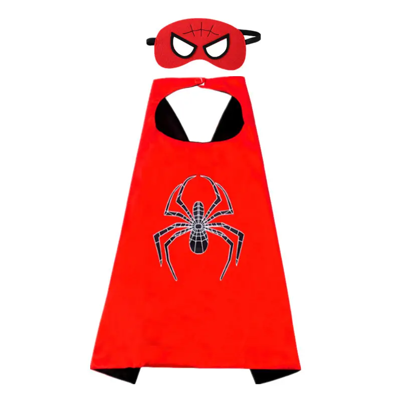 Children's Spider-Man 3D Black Red Cosplay Cloak - Image 6