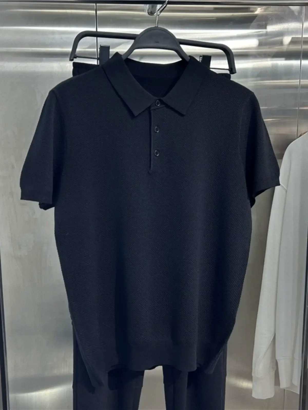 Men's Knitted Polo T-Shirt Yellow 2023 Summer — feature 10