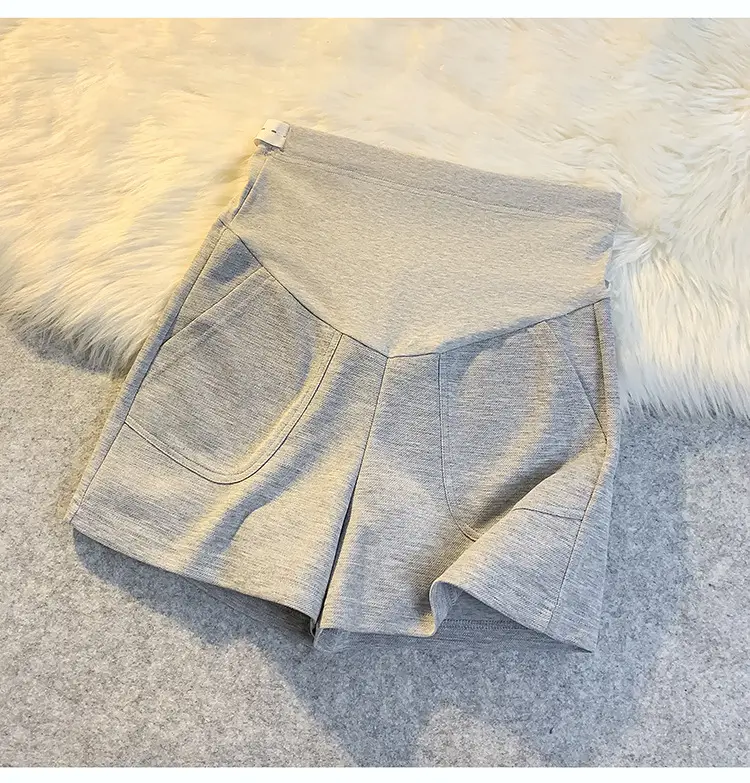 Black Thin Outerwear Shorts for Pregnant Women Small - Image 9