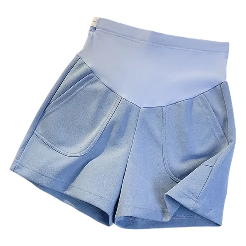 Black Thin Outerwear Shorts for Pregnant Women Small