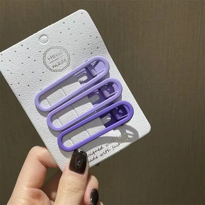 Purple 3-Piece Hair Clips Set for Girls - Image 12