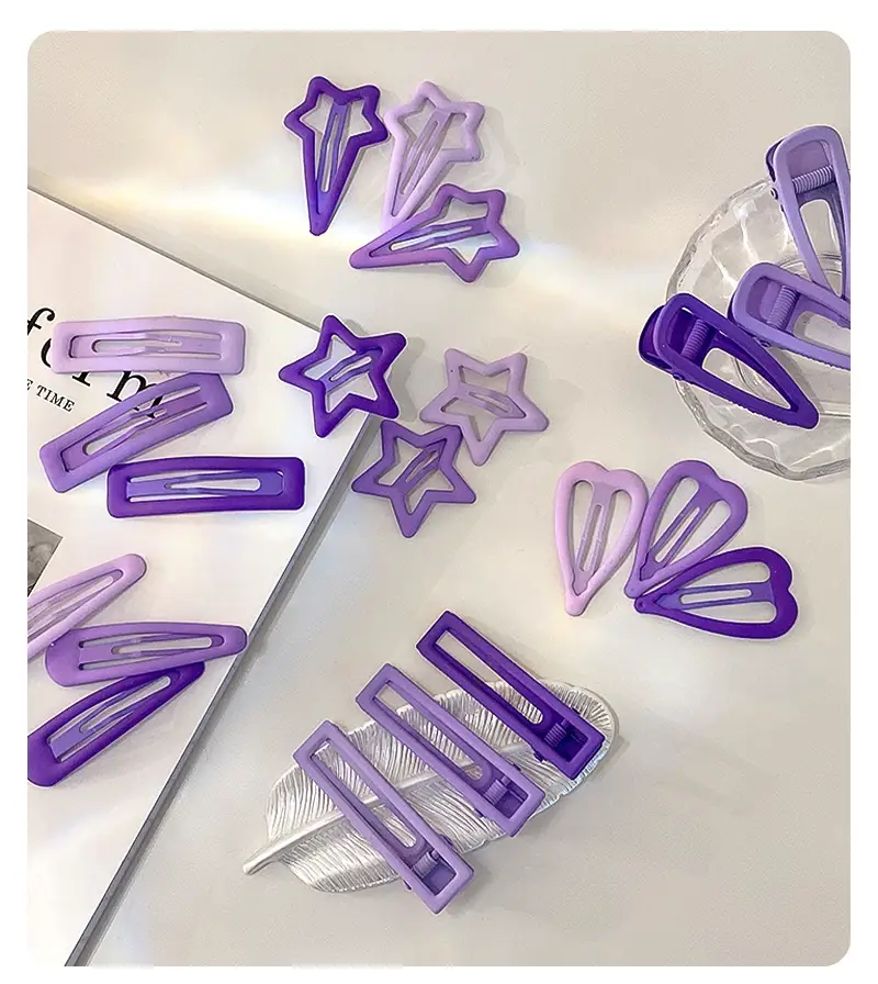Purple 3-Piece Hair Clips Set for Girls — feature 3
