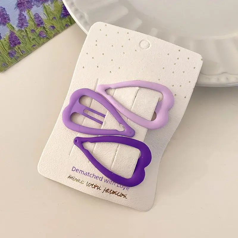 Purple 3-Piece Hair Clips Set for Girls - Image 6