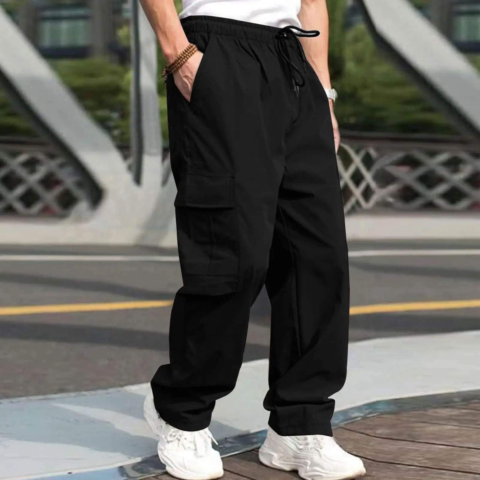 2023 Summer Men's Loose Straight Casual Pants European American - Image 10