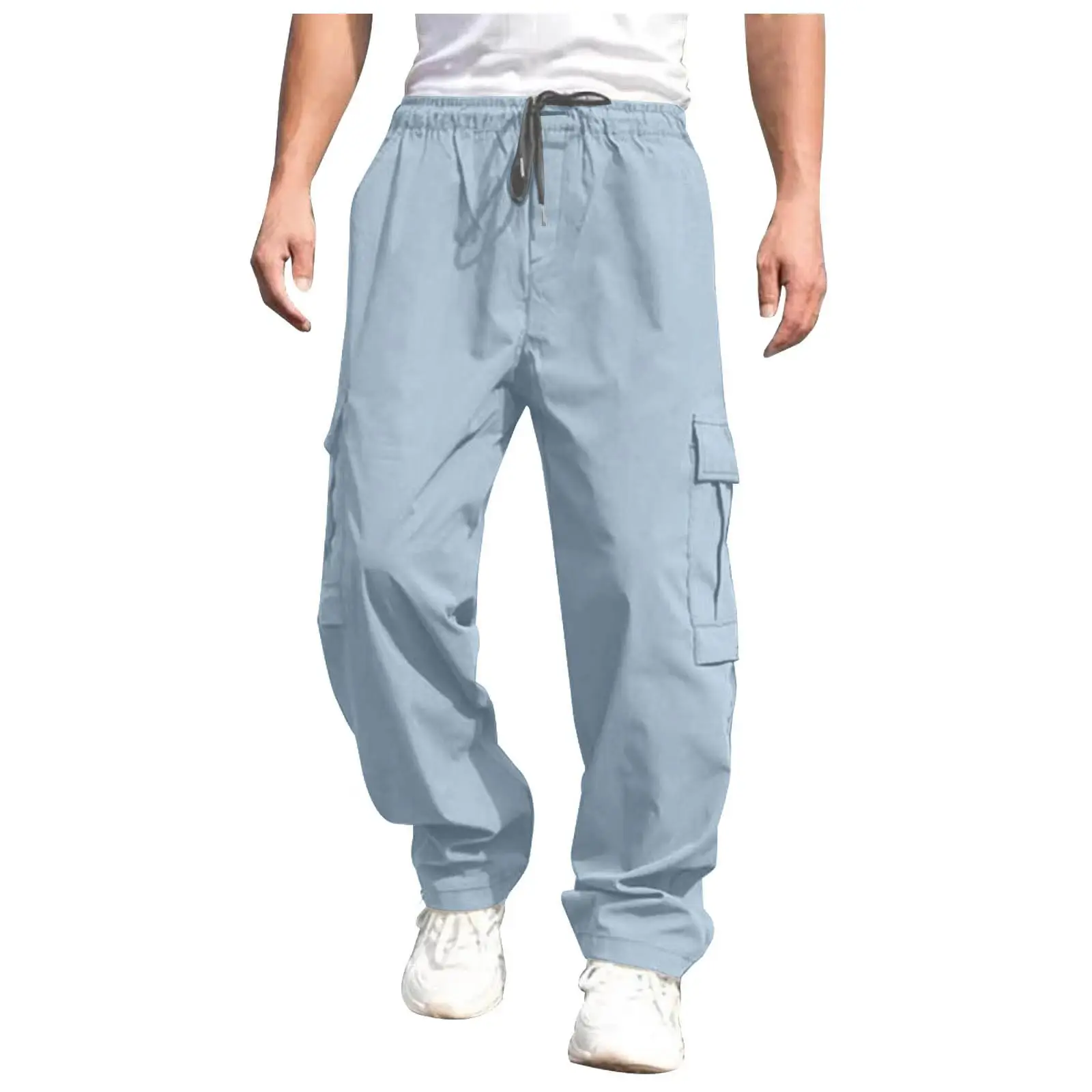 2023 Summer Men's Loose Straight Casual Pants European American - Image 8