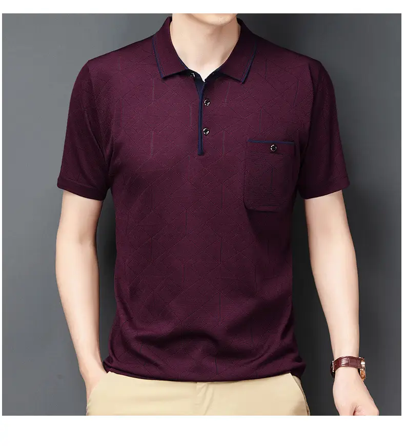 Men Navy Blue Polo T-Shirt Short Sleeve Casual — feature 14