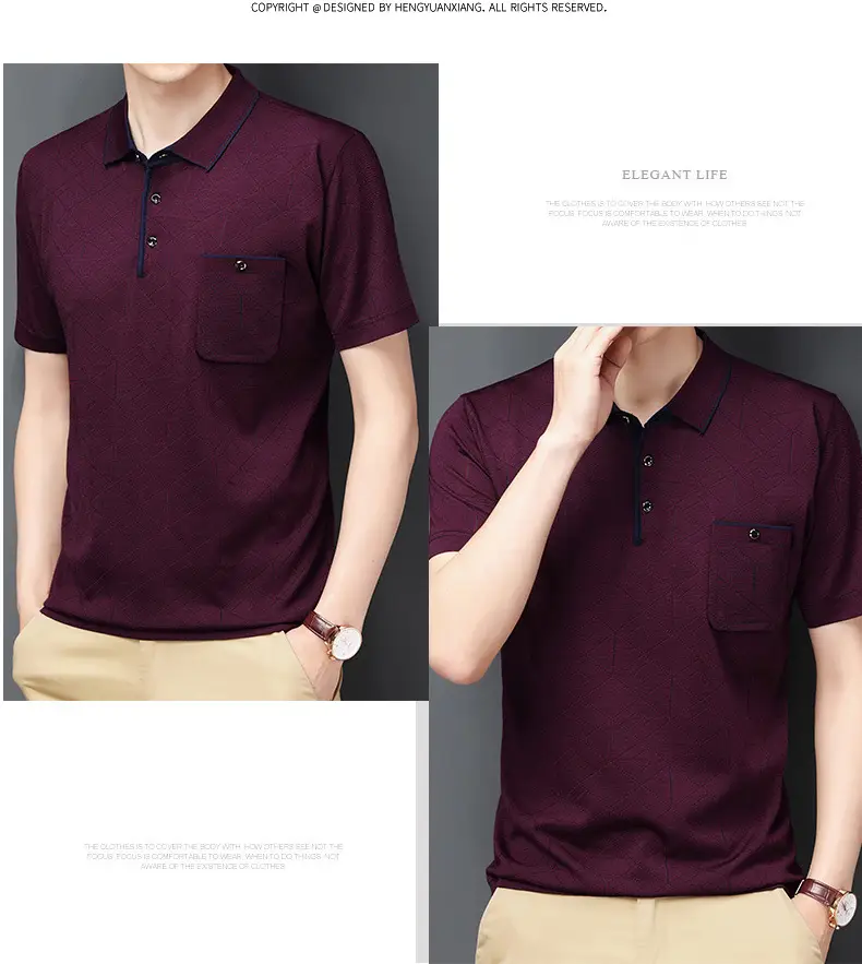 Men Navy Blue Polo T-Shirt Short Sleeve Casual — feature 15