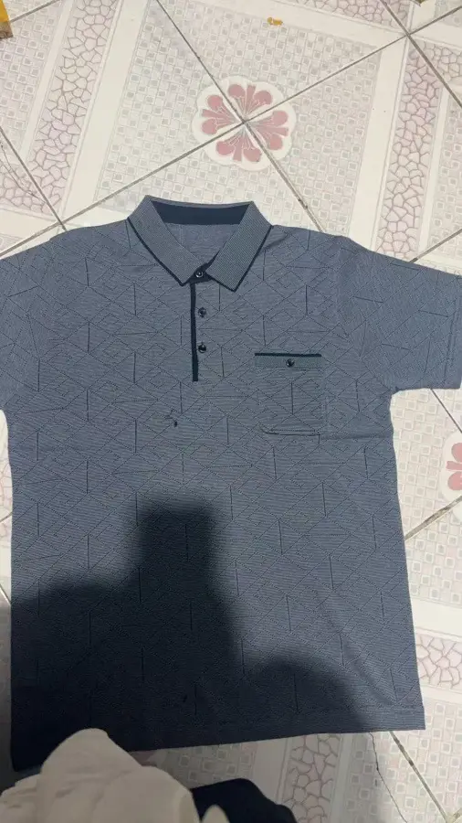 Men Navy Blue Polo T-Shirt Short Sleeve Casual — feature 3