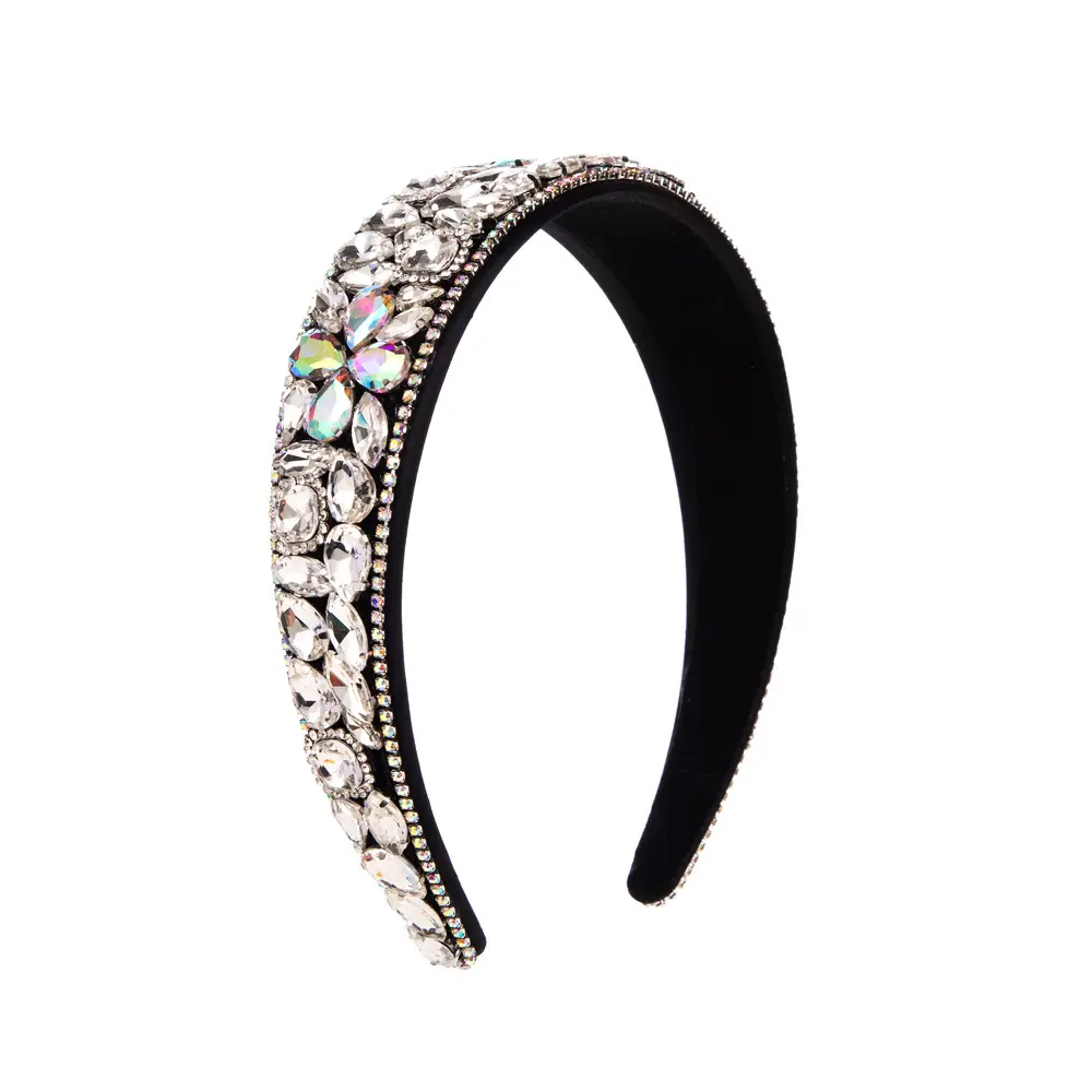 Gold Rhinestone Baroque Headband for Women - Image 8