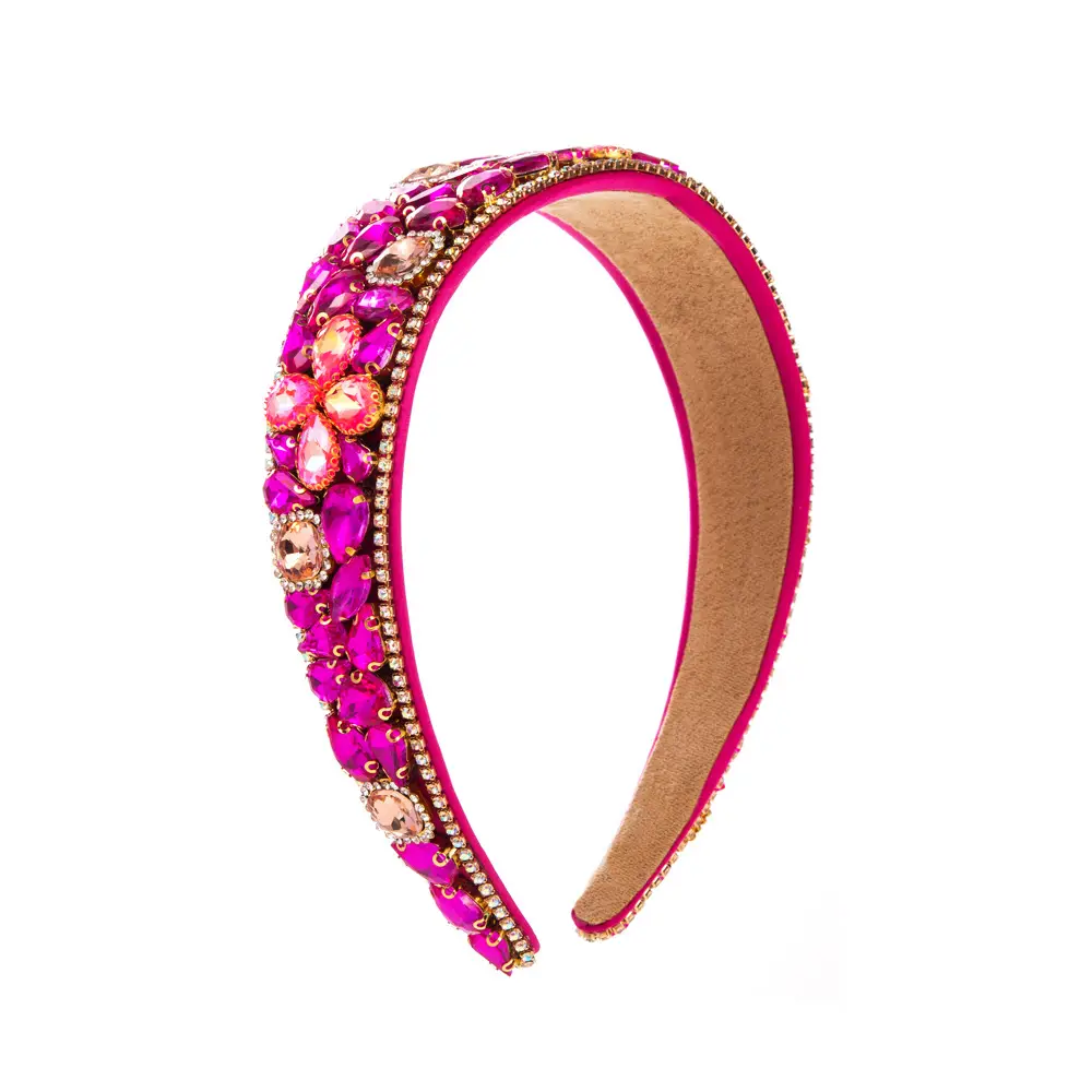 Gold Rhinestone Baroque Headband for Women - Image 4