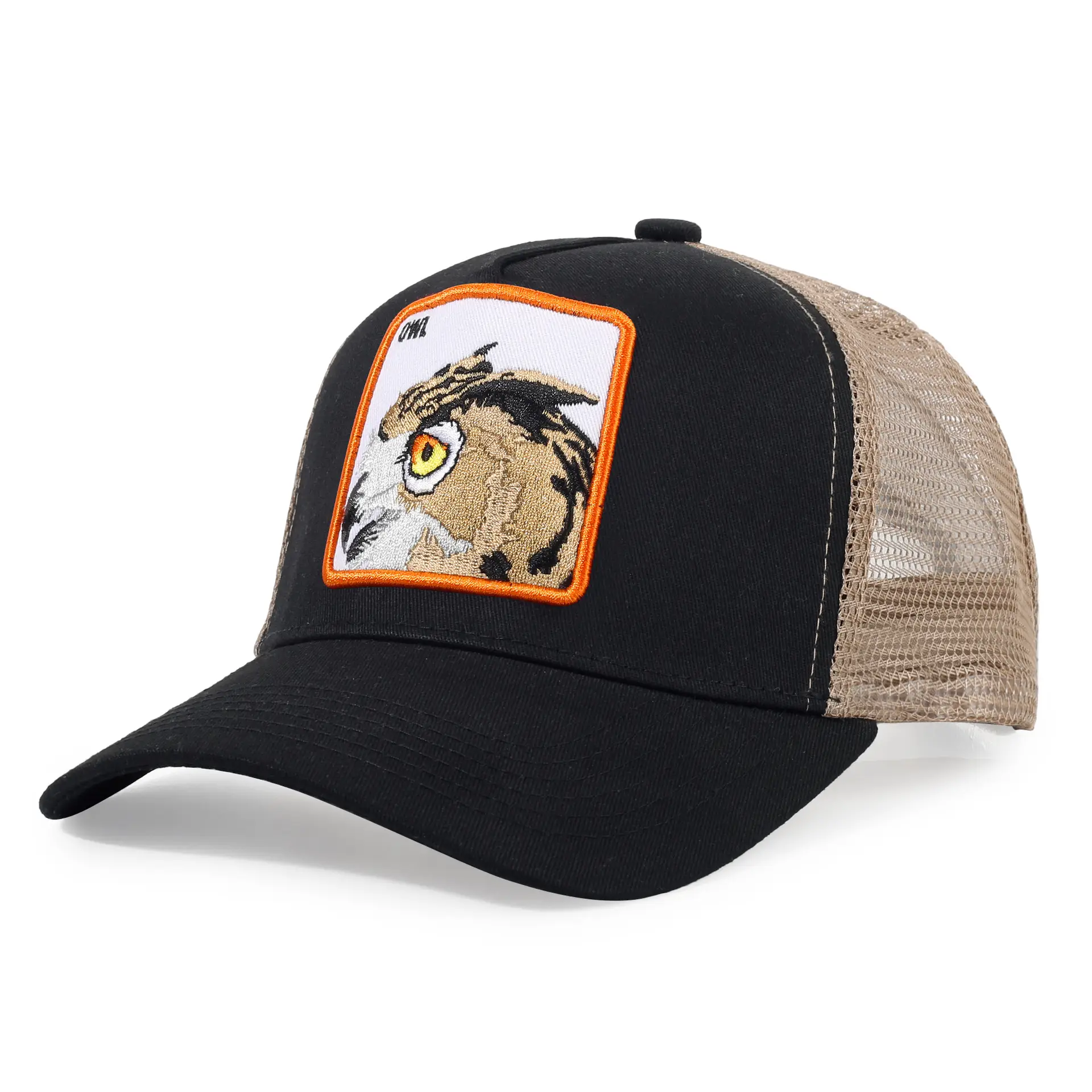 Macau Cartoon Animal Hat Patch Embroidered Mesh Baseball Cap - Image 25