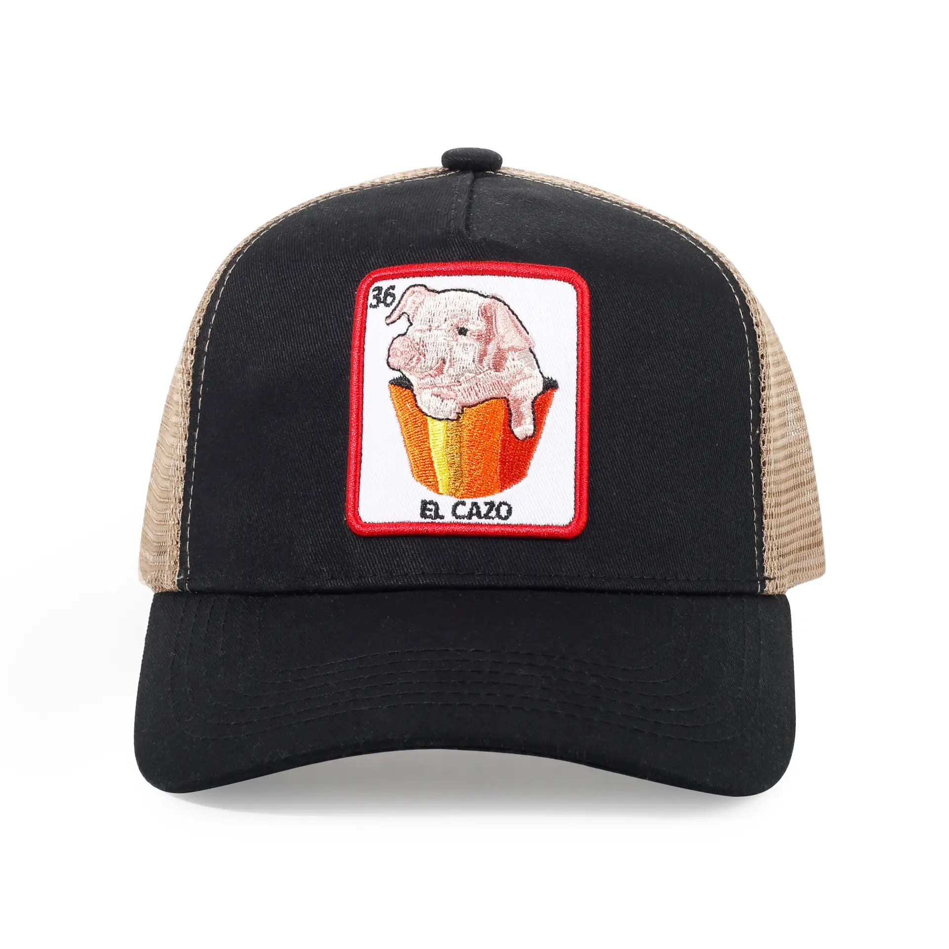 Macau Cartoon Animal Hat Patch Embroidered Mesh Baseball Cap — feature 11