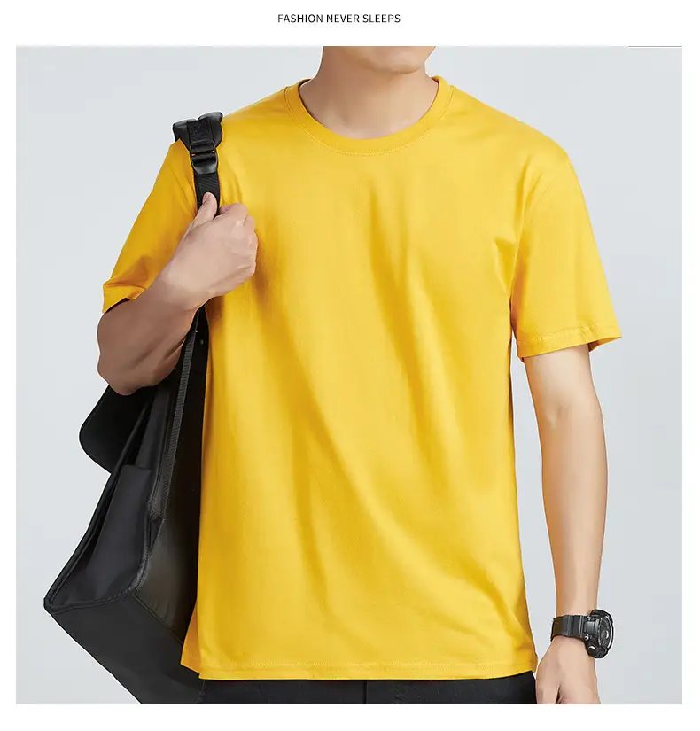 Men Yellow Slim Fit T-Shirt Round Neck Half Sleeve — feature 18