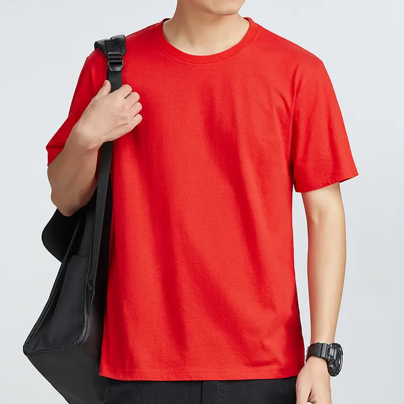 Men Yellow Slim Fit T-Shirt Round Neck Half Sleeve - Image 8