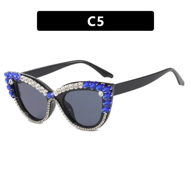 Kedun Cat-Eye Sunglasses with Diamond Embellishment - Image 2