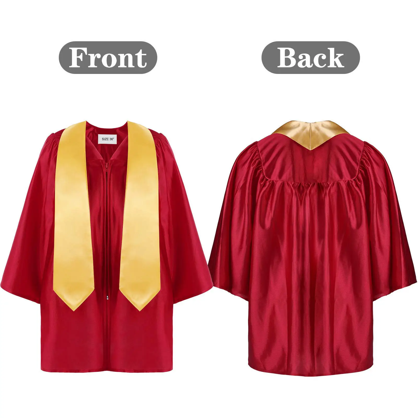 Green Knitted Graduation Gown with Shawl and Tassels — feature 12