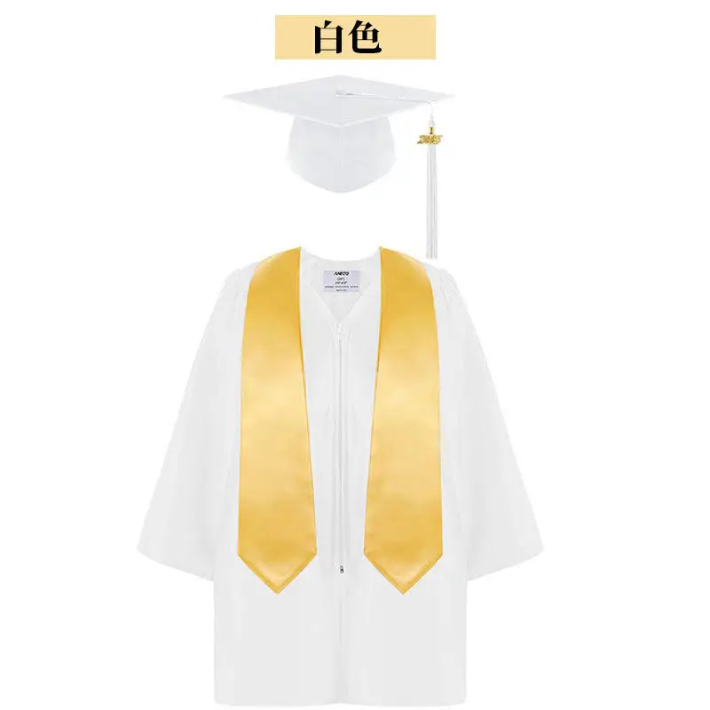 Green Knitted Graduation Gown with Shawl and Tassels - Image 2