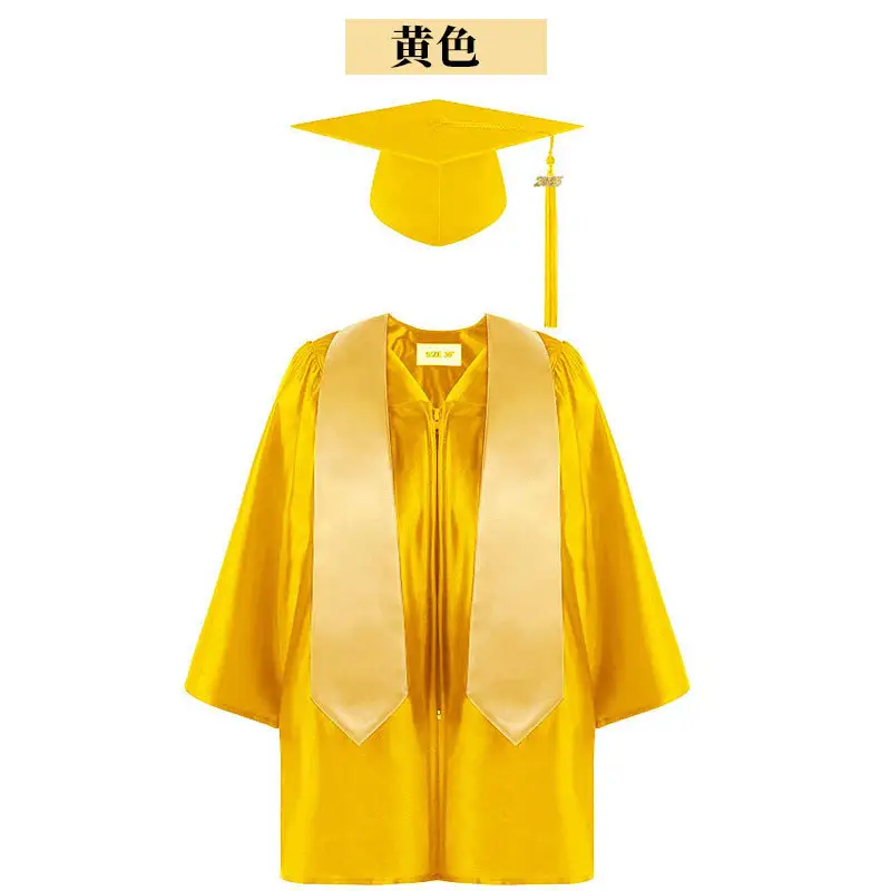 Green Knitted Graduation Gown with Shawl and Tassels - Image 3