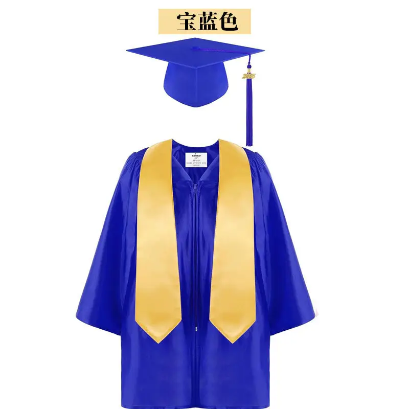 Green Knitted Graduation Gown with Shawl and Tassels - Image 7