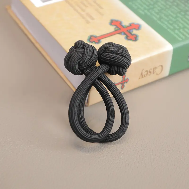 Pink Knotted Rubber Hair Band Double Head Rope - Image 4