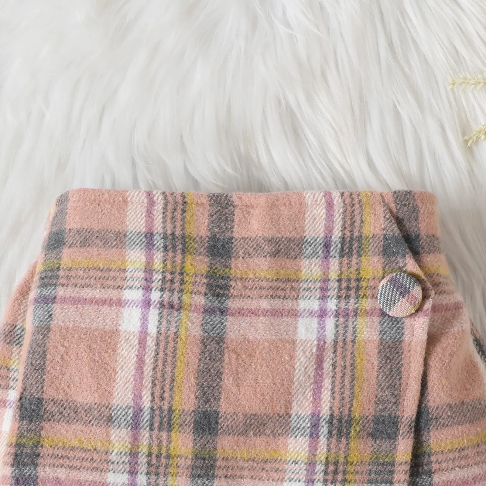Girls Plaid Skirt Set Red Long Sleeve Winter — feature 12