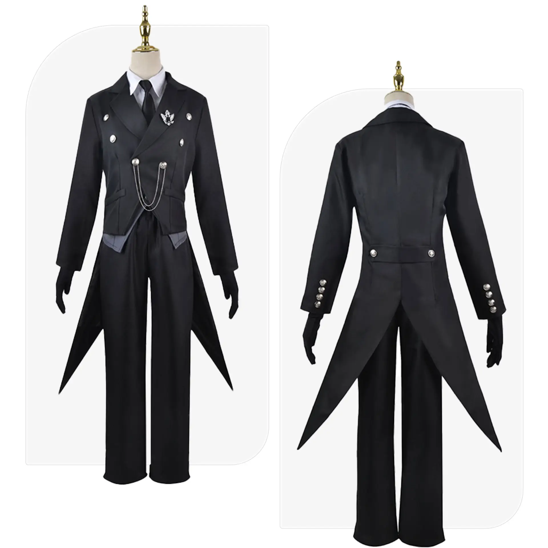 Black Deacon Butler Cosplay Suit for Master Shire — feature 5