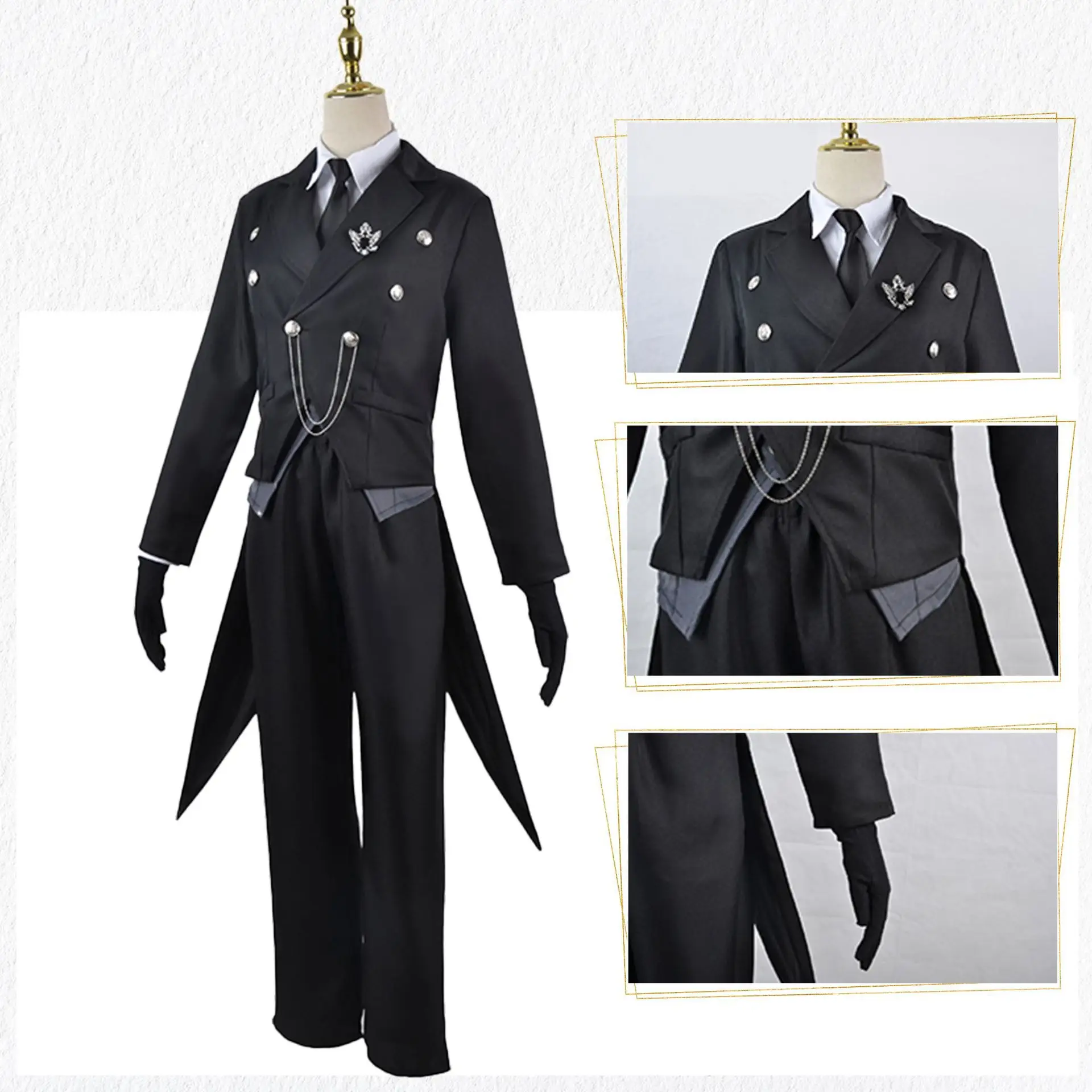 Black Deacon Butler Cosplay Suit for Master Shire — feature 7