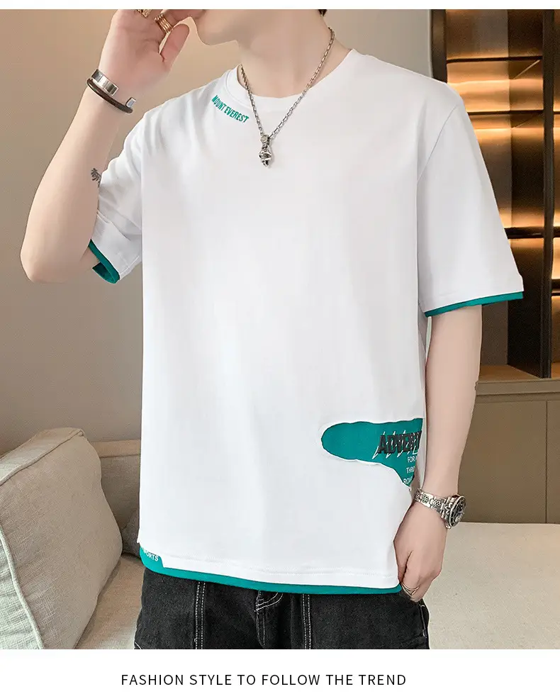 Men's Loose Fit Joker T-Shirt Cream Half Sleeve — feature 10