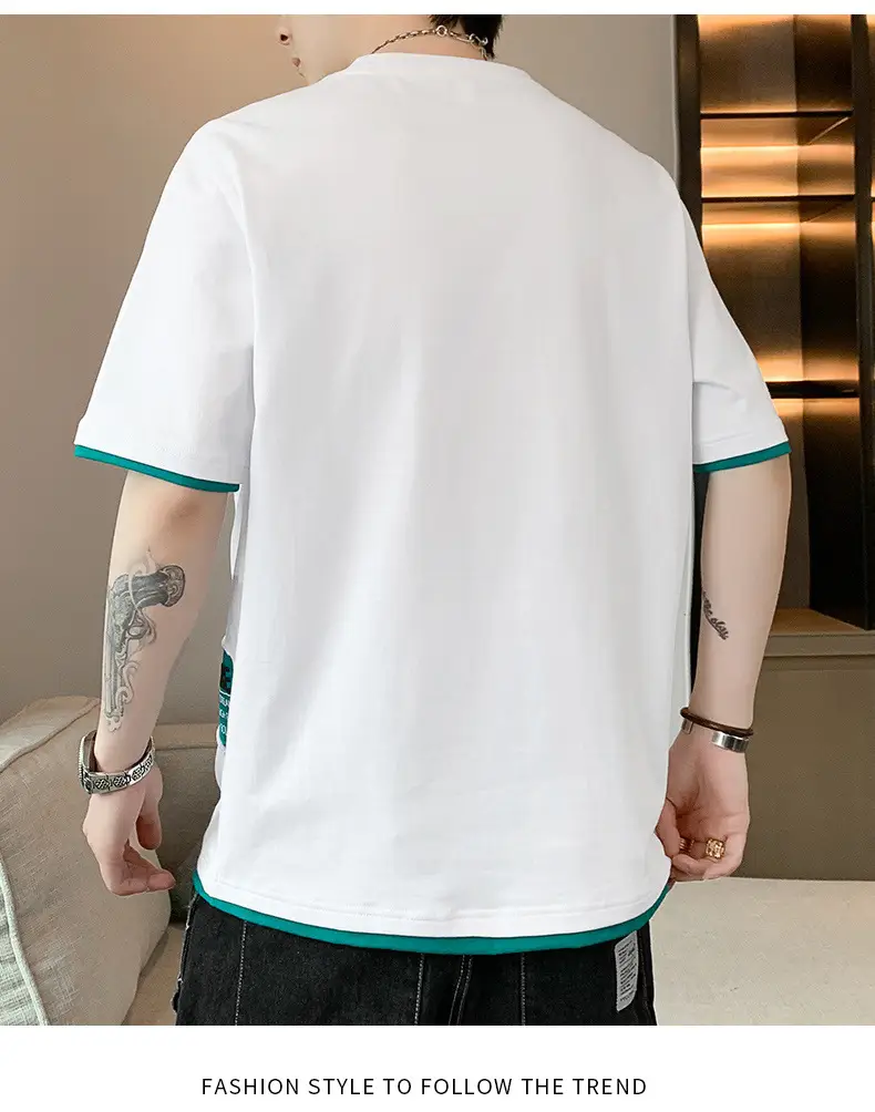Men's Loose Fit Joker T-Shirt Cream Half Sleeve — feature 12