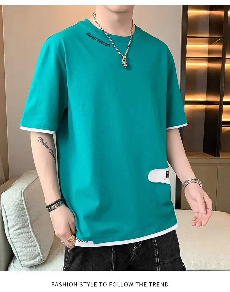 Men's Loose Fit Joker T-Shirt Cream Half Sleeve — feature 16
