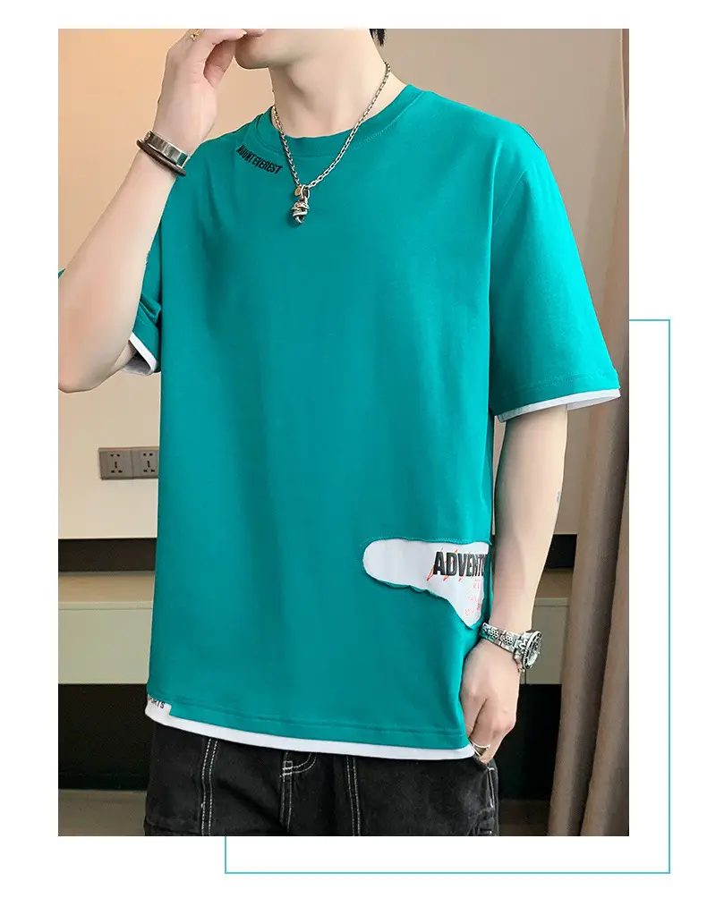 Men's Loose Fit Joker T-Shirt Cream Half Sleeve — feature 17