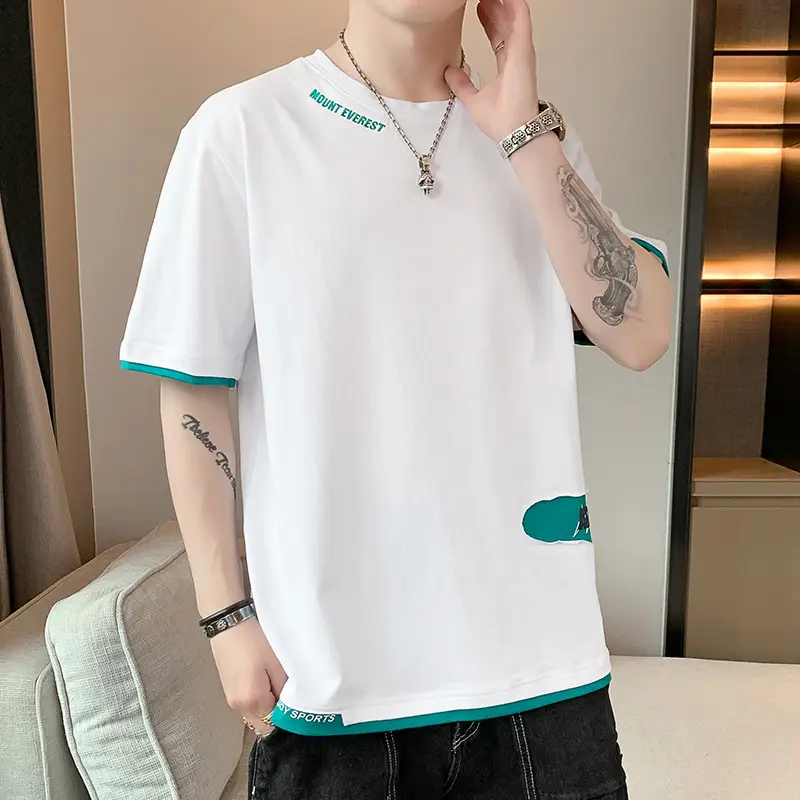 Men's Loose Fit Joker T-Shirt Cream Half Sleeve